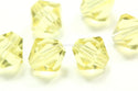 50pcs Preciosa 6mm Faceted Bicone Crystal Beads, Jonquil Yellow, 6mm, Hole ID 1mm, Pre-B609