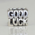 1pc Solid 925 Sterling Silver Good Luck Charm Lucky Bead, Compatible with Pandora All Other Charm Bracelet, EC365