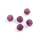 50pcs Adabele Austrian Faceted Round Crystal Beads #5000, Amethyst, Size Selections: 4mm/6mm/8mm/10mm