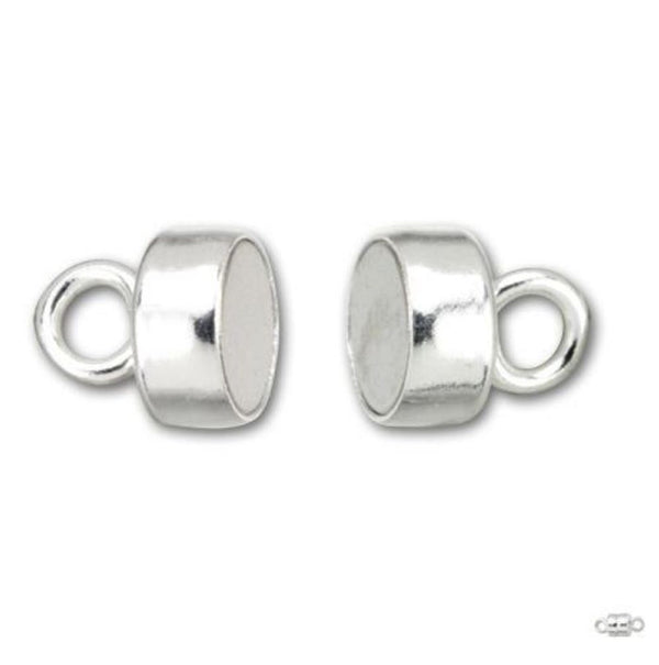 2 Sets Sterling Silver Small Strong Magnetic Clasp, Real 18K Yellow Gold Plated, SS488-2