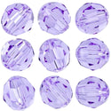 50pcs Adabele Austrian Faceted Round Crystal Beads #5000, Light Violet, Size Selections: 4mm/6mm/8mm/10mm