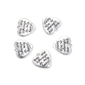20pcs You Are Always In My Heart Charms, 20mm Double Sided Heart Drop Pendants, Antique Silver, MC-D21