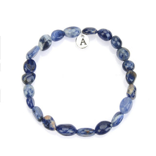 1 Strand Stretch Natural Blue Sodalite Free Form Gemstone Bracelet, 5-8mm Small Beads, Length Selections: 7 inch/7.5 inch