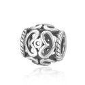 Solid 925 Sterling Silver Two Hearts Union Charm, Compatible with Pandora All Other Charm Bracelet