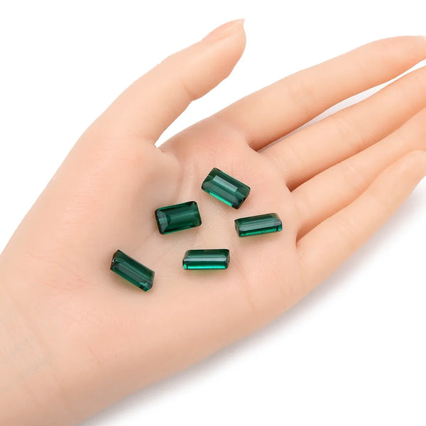 25pcs Adabele Austrian Faceted Rectangle Crystal Beads #5055, Emerald Green, 14mm x 8mm, Hole ID 1.2mm, SSRT1424