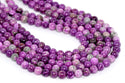 Natural Purple Sugilite Gemstone Round Beads, 1 Strand/15 Inch, Size Selections: 4mm/6mm/8mm/10mm