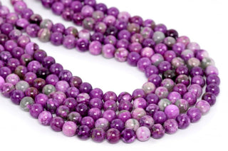 Natural Purple Sugilite Gemstone Round Beads, 1 Strand/15 Inch, Size Selections: 4mm/6mm/8mm/10mm