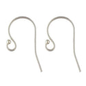 50pcs Ball End Fish Earring Hooks, Sterling Silver Plated Brass, 22mm Long, Wire Gauge Selections: 0.7mm/21 Gauge or 0.9mm/19 Gauge
