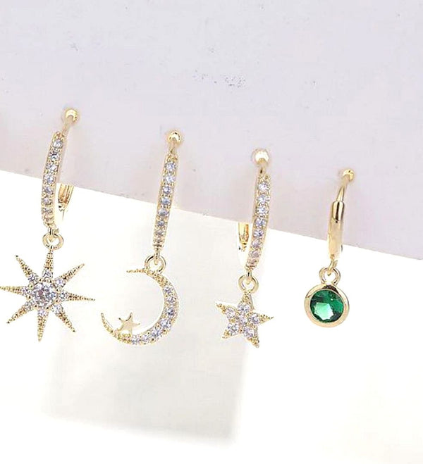 2pcs 925 Sterling Silver Round Hoop Huggies Earring Hooks, Tarnish Resistant Rhodium Plated, Cubic Zirconia CZ, Size Selecitons: 14mm/16mm