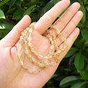 1 Strand Stretch Natural Gold Rutilated Quartz Free Form Gemstone Bracelet, 5-8mm Small Beads, Length Selections: 7 inch/7.5 inch
