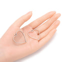 20pcs Open Back Heart Shape Bezel Blanks, Pendant Base, Large Resin Mold, Antique Silver, 34x30mm, CF286-6
