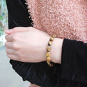 1 Strand Stretch Natural Yellow Tiger Eye Free Form Gemstone Bracelet, 7-10mm Beads, Length Selections: 7 inch/7.5 inch