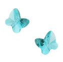20pcs Creative Club Butterfly Crystal Glass Beads #5754, Center Drilled, March Aquamarine Blue Birthstone, 10mm, Hole ID 1mm, CCBF-10