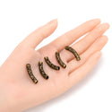 10pcs Large Hole Filigree Flower Tube Beads, Antique Bronze Plated Brass, 28mm, Hole ID 4mm, CF161-B
