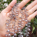 200pcs Creative Club Faceted Teardrop Briolette Crystal Glass Beads, Pendant Drop, Silver Champagne, 12x6mm, Hole ID 1mm, CCT2-29