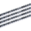 Natural Snowflake Obsidian Gemstone Round Beads, 1 Strand/15 Inch, Size Selections: 4mm/6mm/8mm/10mm