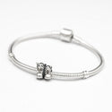 1pc Real Solid Sterling Silver I Love Horse Animal Charm Bead, Compatible with Pandora All Other Charm Bracelets, EC243