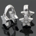 1pc 925 Sterling Silver 15mm Star Pinch Bail, Pendant Clasp, Tarnish Resistant Rhodium Plated, Cubic Zirconia CZ, SS40