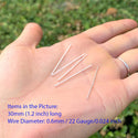 20pcs 925 Sterling Silver Flat Headpin Head Pins, 0.6mm/22 Gauge, Length Selections: 18mm/25mm/30mm/35mm