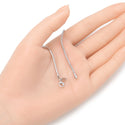 1pc 925 Sterling Silver 2mm Smooth Round Snake Chain Bracelet, Tarnish Resistant White Gold Plated, Length Selections: 7 inch/7.5 inch/8 inch