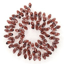 200pcs Creative Club Faceted Teardrop Briolette Crystal Glass Beads, Pendant Drop, Burgundy Red, 12x6mm, Hole ID 1mm, CCT2-11