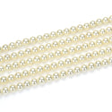 AAA Grade Natural Shell Pearl Round Beads, Freshwater Mother Of Pearl Nacre, Cream White, 1 Strand/15 Inch, Size Selections: 4mm/6mm/8mm/10mm