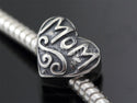 1pc Real 925 Sterling Silver Best Mom Love Heart Charm, Compatible with Pandora All Other Charm Bracelet, EC4-B5