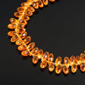 200pcs Creative Club Faceted Teardrop Briolette Crystal Glass Beads, Pendant Drop, Orange Sun, 12x6mm, Hole ID 1mm, CCT2-12
