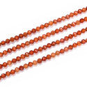 Natural Orange Spessartite Garnet Gemstone Tiny Small Faceted Round Beads, 4mm, Hole ID 0.6mm, 15 Inch/1 Strand, GK4-23