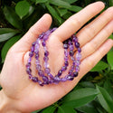 1 Strand Stretch Natural Grade A Purple Amethyst Free Form Gemstone Bracelet, 5-8mm Small Beads, Length Selections: 7 inch/7.5 inch