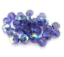 25pcs Adabele Austrian Faceted Round Crystal Beads #5000, Tanzanite AB, Size Selections: 6mm/8mm