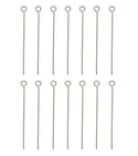 200pcs 304 Stainless Steel Eye Pins, 0.7mm/21 Gauge, Size Selections: 20mm/26mm/30mm/38mm/50mm