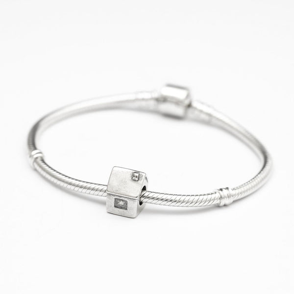 1pc Solid 925 Sterling Silver Love House Bead Charm, Compatible with Pandora All Other Charm Bracelet, EC143