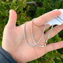1pc 925 Sterling Silver 2.2mm Diamond Cut Braided Rope Chain Bracelet, Tarnish Resistant White Gold Plated, Length Selections: 7 inch/7.5 inch/8 inch