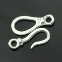 2 Sets 925 Sterling Silver Raindrop Shaped Toggle, S Hook Clasp, 14mm, SS26-CC