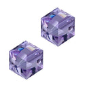 24pcs Adabele Austrian Faceted Cube Crystal Beads #5601, Tanzanite (Purple), Size Selections: 4mm/6mm/8mm