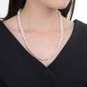 Natural Grade A Potato Round White Cultured Freshwater Pearl Necklace, 6-7mm Pearl Strand, Length Selections: 16 inch/18 Inch