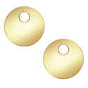 20pcs Real 1/20 14K Gold Filled Small Round Stamping Blank Disc Drops, 4mm, Hole ID 0.9mm, JK17-A4