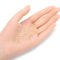 20pcs Raw Brass Flower Connector Link, 15mm, Unplated/Uncoated, CX-B8
