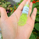30g Miyuki Delica 11/0 Seed Beads, Opaque Chartreuse (Lime Green) DB733