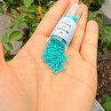 30g Miyuki Delica 10/0 Tube Seed Beads, Opaque Turquoise Green DBM729