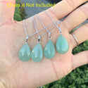 4pcs Natural Green Aventurine Gemstone Pendants, 20x15mm Teardrop Stone Drops, G2P-T5