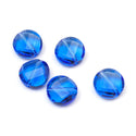 25pcs Adabele Austrian Faceted Flat Round Twist Coin Crystal Beads #5621, Sapphire Blue, 8mm, Hole ID 1mm, SSW813