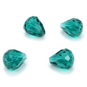 24pcs Adabele Austrian Faceted Teardrop Crystal Beads #5500, Emerald Green, 12mm x 10mm, Hole ID 1.2mm, SST-1224