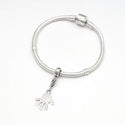 1pc Solid 925 Sterling Silver Victory Hand Charm Dangle Bead Charm, Compatible with Pandora All Other Charm Bracelet, EC36