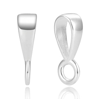 5pcs 925 Sterling Silver Folding Donut Jewelry Bail, Pendant Connector, Closed Loop Ring, 11x2.8mm, SS71-1