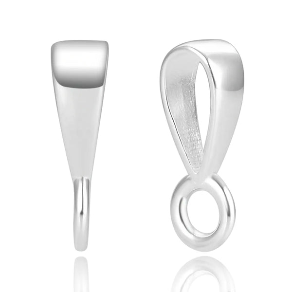 5pcs 925 Sterling Silver Folding Donut Jewelry Bail, Pendant Connector, Closed Loop Ring, 11x2.8mm, SS71-1