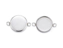 50pcs 304 Stainless Steel Round Bezel Cup Connector Settings (6mm/8mm/10mm/12mm)