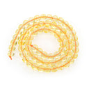 Natural Citrine Yellow Crystal Gemstone Faceted Flat Round Coin Beads, 6mm, Hole ID 1mm, 15 Inch/1 Strand, GZ13-1