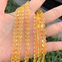 Natural Citrine Yellow Crystal Gemstone Faceted Flat Round Coin Beads, 6mm, Hole ID 1mm, 15 Inch/1 Strand, GZ13-1